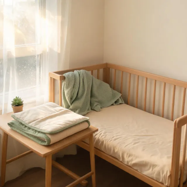 Nursery blanket and nap mat arrangement