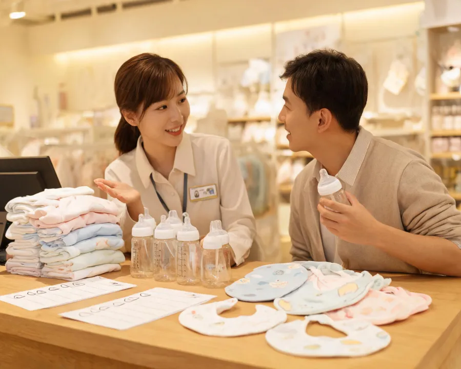 Gerber advisor assembling baby feeding and clothing set